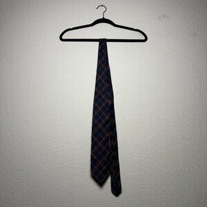 VTG Neiman Marcus Tie Silk Italy Designer Blue Red Made Classic Prep Business
